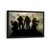 ninja turtles framed canvas black frame