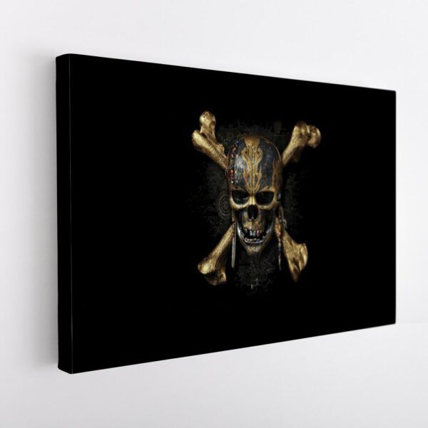 pirate skull stretched canvas