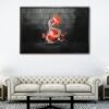 red dragon floating frame canvas