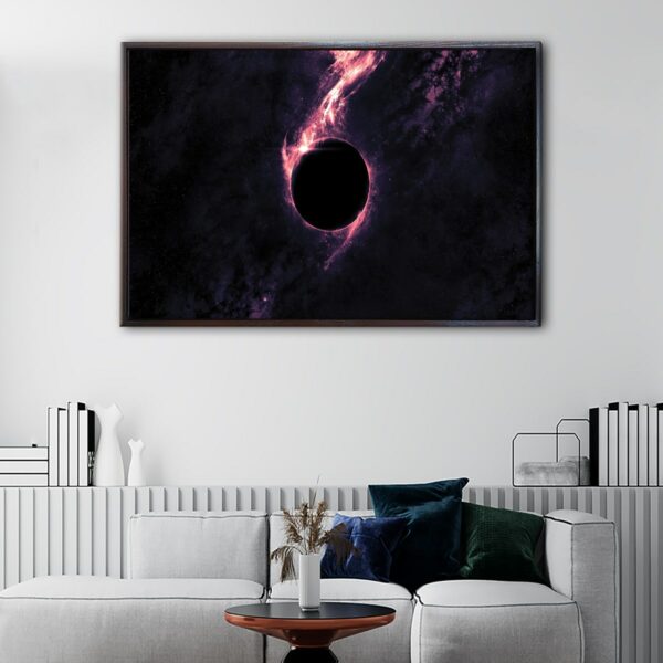 solar eclipse floating frame canvas