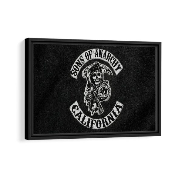 sons of anarchy framed canvas black frame