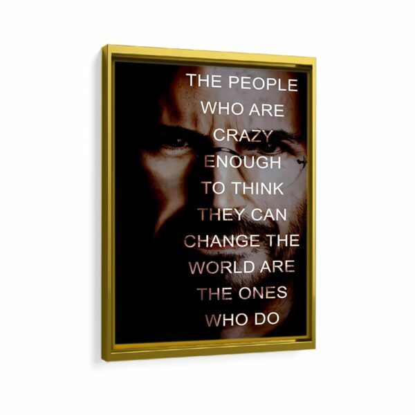 steve jobs quote framed canvas gold frame