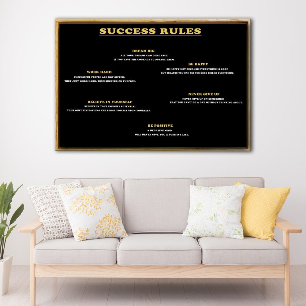 success rules floating frame canvas