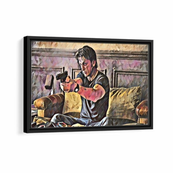 the gunman framed canvas black frame