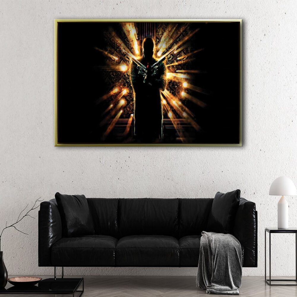 the hitman floating frame canvas