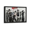 the magnificent seven framed canvas black frame