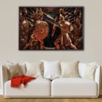 troy saga floating frame canvas