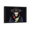 v for vendetta framed canvas black frame