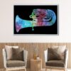 watercolor trumpet floating frame canvas