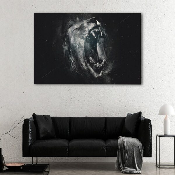 1 panels angry lion canvas art