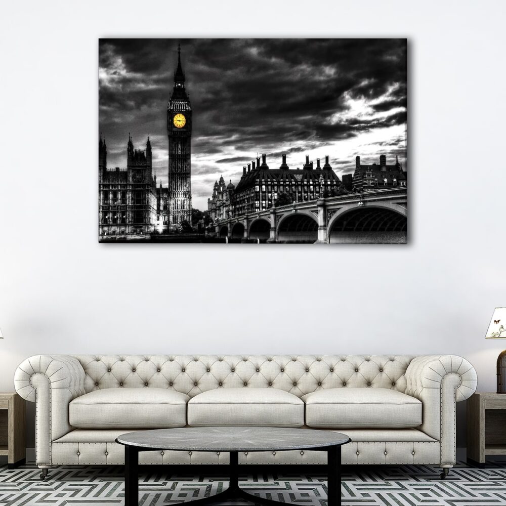 1 panels big ben by night canvas art