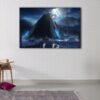 1 panels blue pyramid canvas art