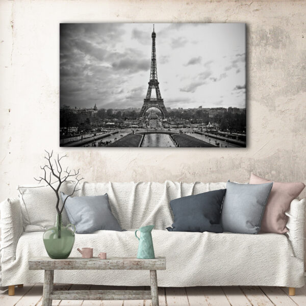 1 panels eiffel tower black and white canvas art