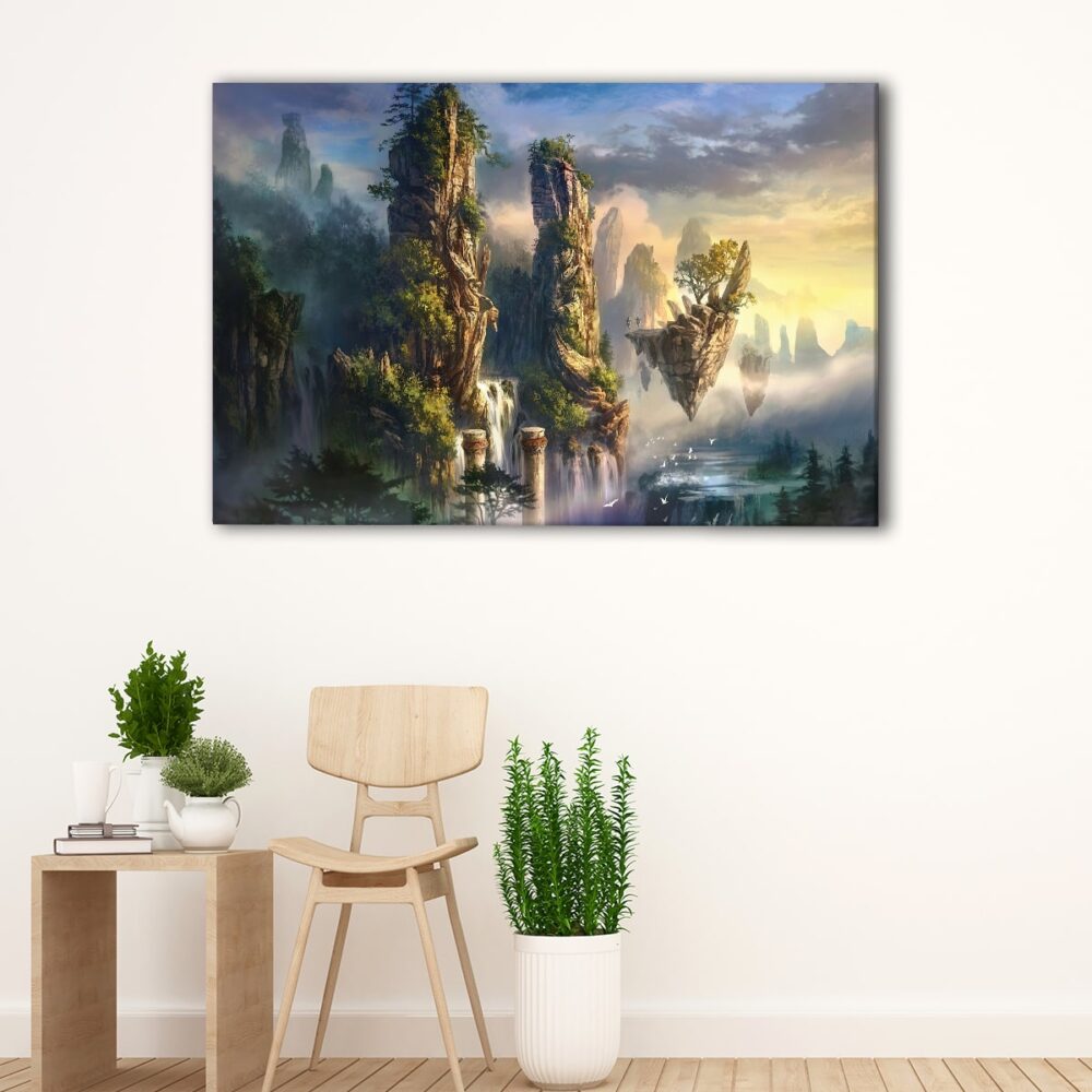 1 panels floating gardens canvas art