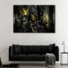 1 panels golden skull canvas art