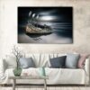 1 panels storks on boat canvas art