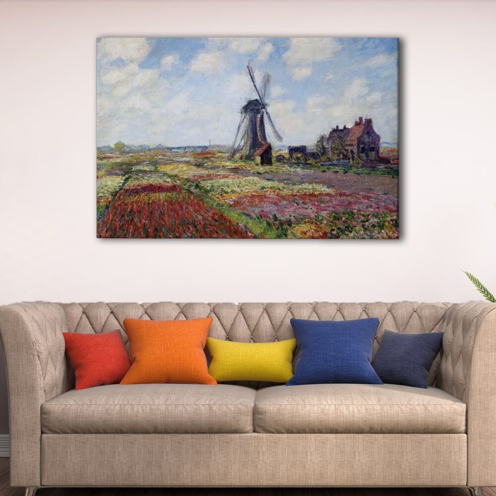 1 panels tulip fields canvas art