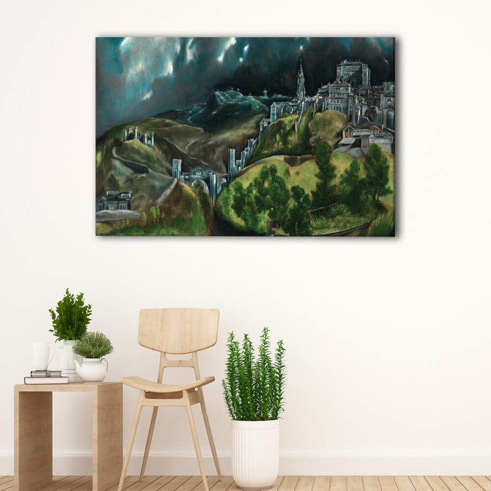 1 panels view of toledo canvas art