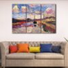 3 panels canal du midi canvas art