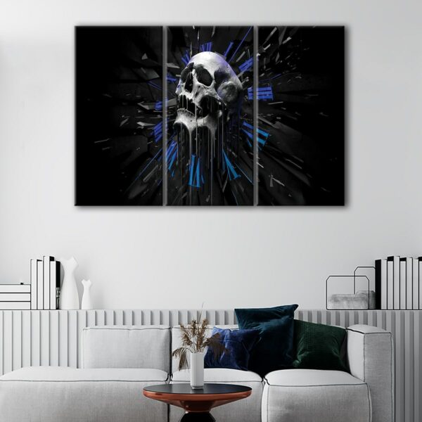 3 panels death timer canvas art