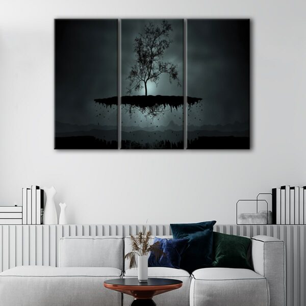 3 panels flying tree canvas art