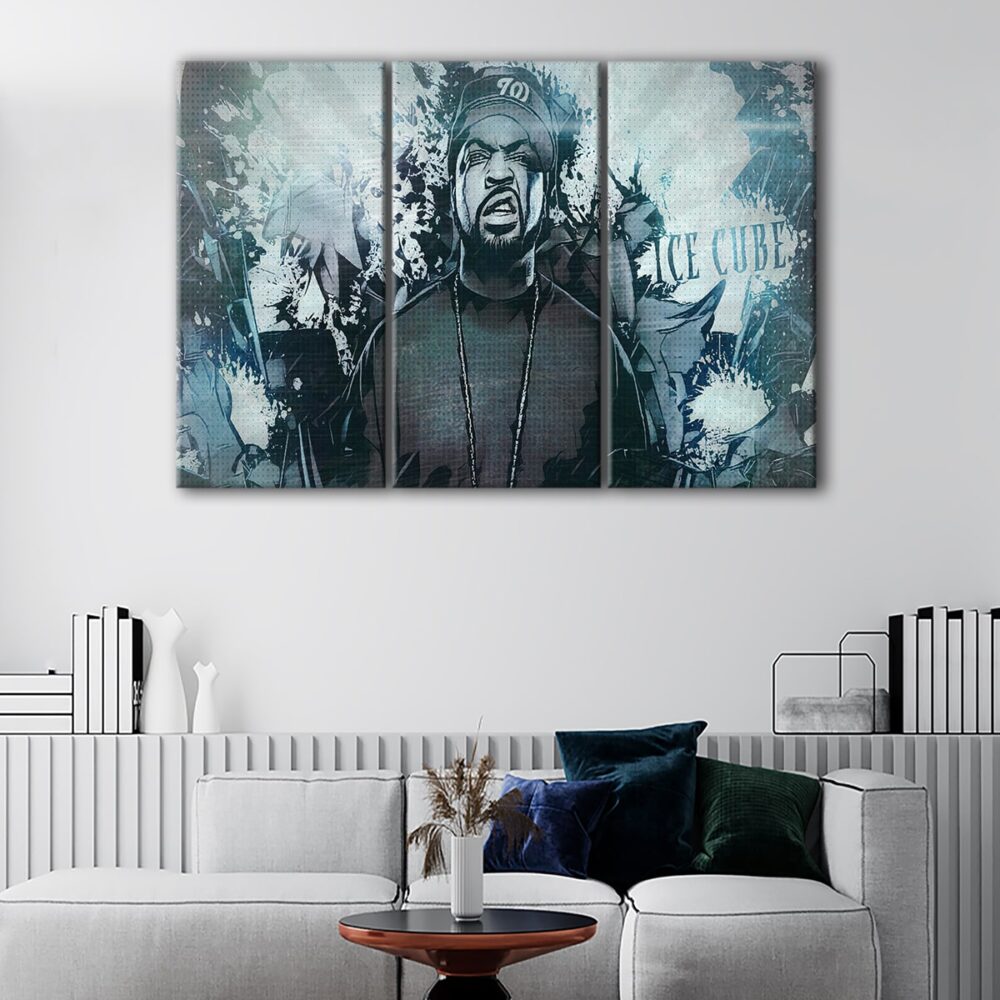 3 panels ice cube canvas art