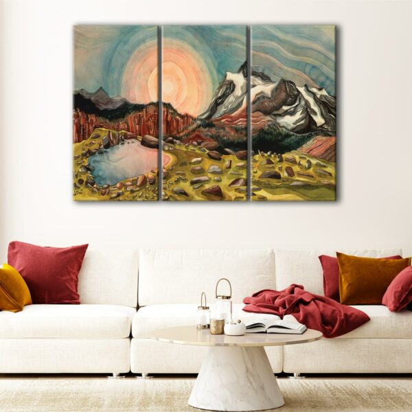 3 panels landscape painting canvas art