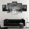 5 panels alone in the storm canvas art