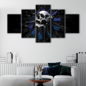 5 panels death timer canvas art