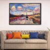 canal du midi floating frame canvas