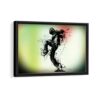 hip hop dancer framed canvas black frame