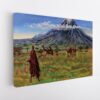 masai shepherd stretched canvas