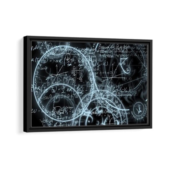 tableau magie des mathématiques avec cadre noir