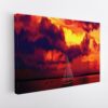 ocean sunset stretched canvas