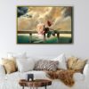 rose on the beach floating frame canvas