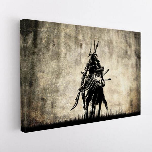 samurai warrior stretched canvas