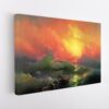 sinking boat stretched canvas