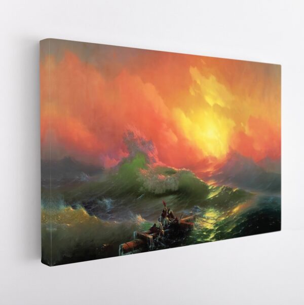 sinking boat stretched canvas