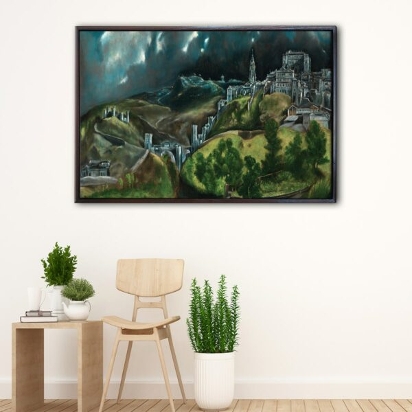 view of toledo floating frame canvas