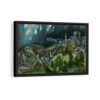 view of toledo framed canvas black frame