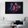 watercolor skull floating frame canvas