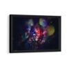 watercolor skull framed canvas black frame