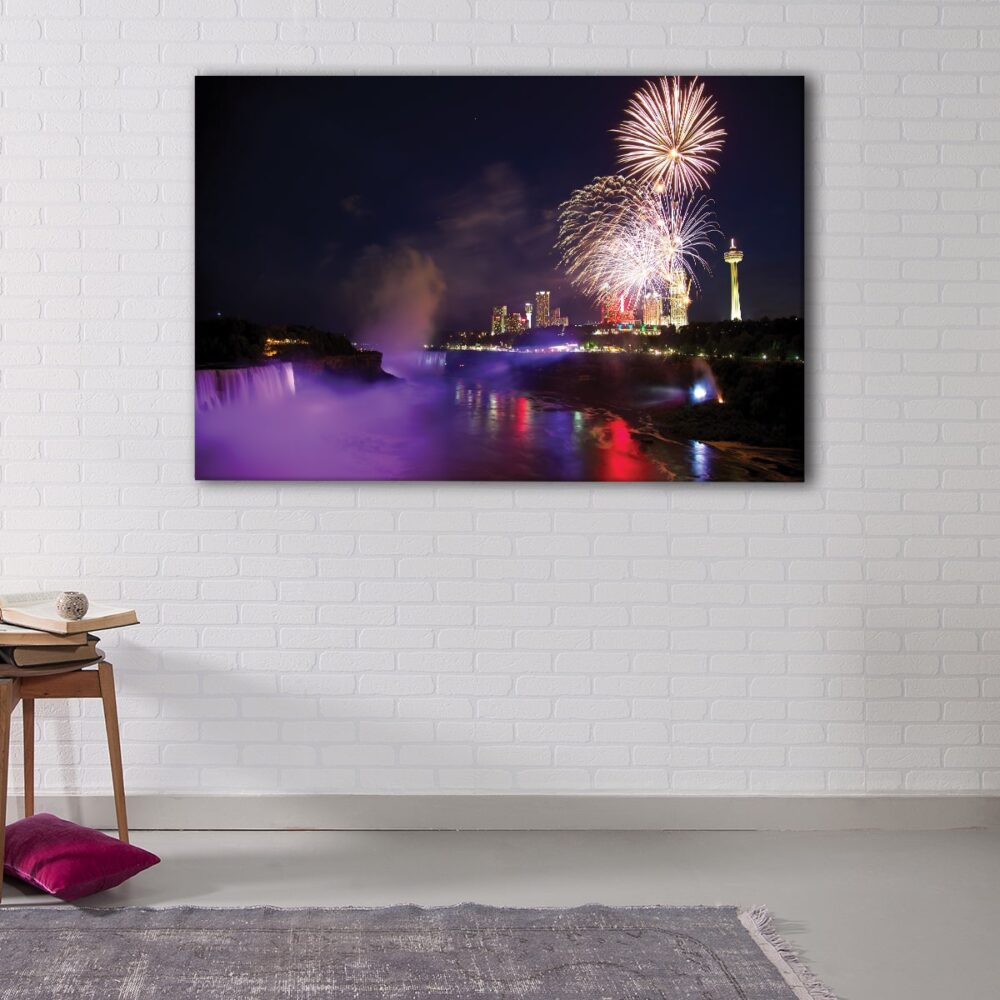 1 panels niagara falls fireworks canvas art