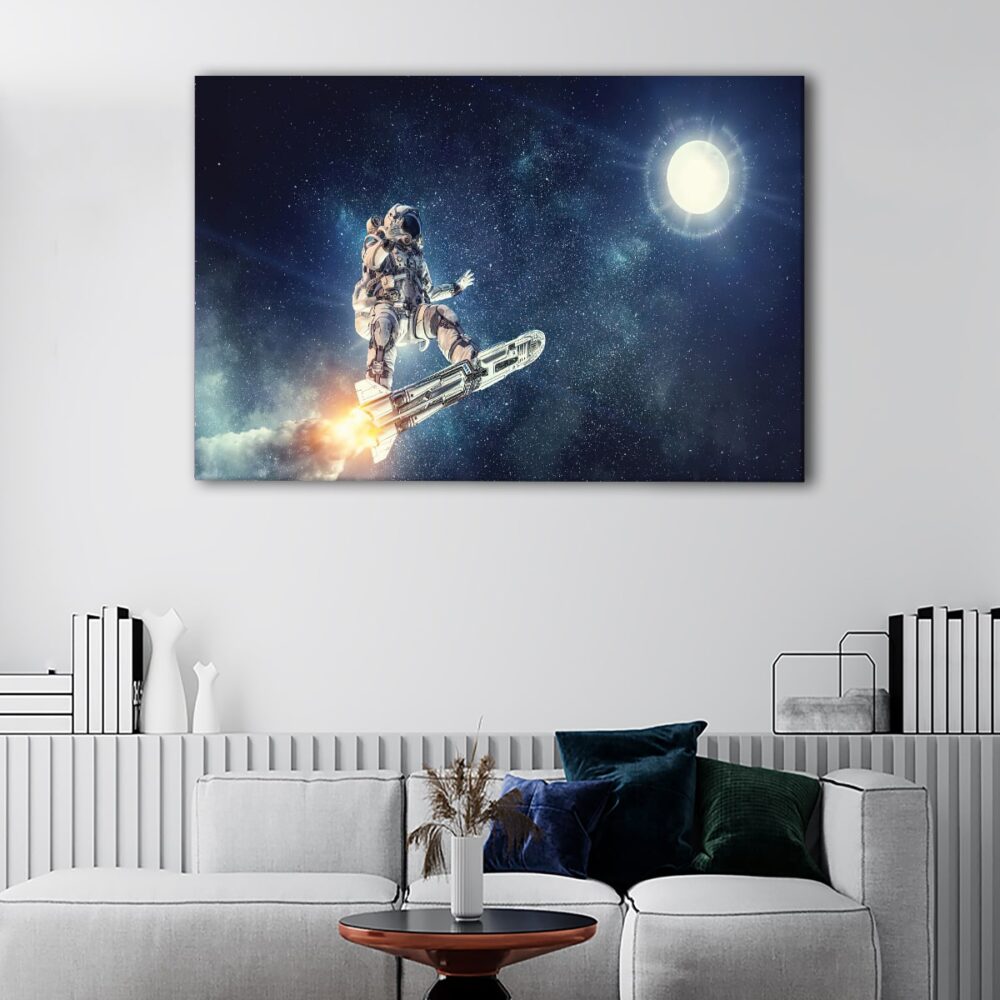  tableau astronaute roquette 