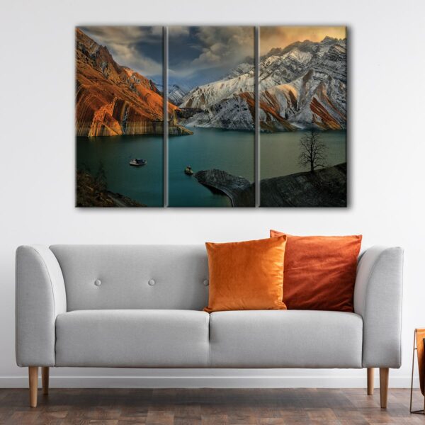 3 panels amir kabir dam canvas art