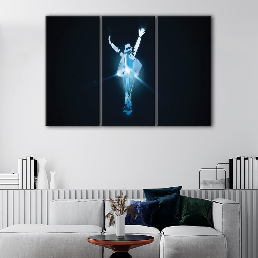 3 panels moon walker canvas art