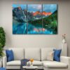 3 panels moraine lake canvas art