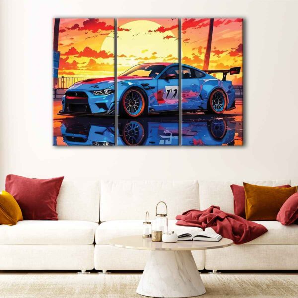 3 panels nissan gtr canvas art