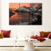 3 panels snowy mountains canvas art