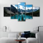 5 panels lake louise landscape canvas art